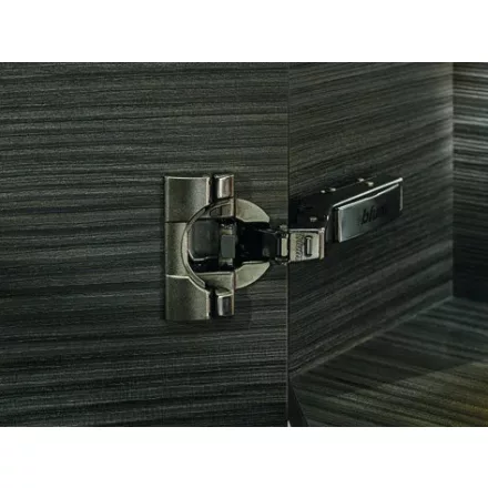 BLUM 79B9698 szögben álló típus I csillapított, Inserta 45/95° Ónix