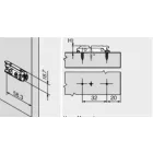 BLUM 175H3130 talp egyenes, csavar 11, 5mm Onyx