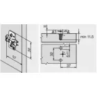 BLUM 174H7130E talp kereszt, excenter, Expando 11, 5mm Onyx