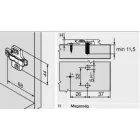 BLUM 175H9160 talp kereszt, eurocsavar 14, 5mm Onyx