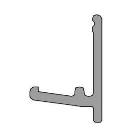 TERNO üveg rögzítő alsó 1776/A 1,5m