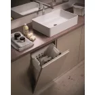 GOLLINUCCI gardrób kosár, 450 mm, fehér, pántok nélkül az ajtóra