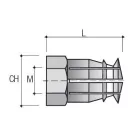 Beütő tipli BU33-M4x7,5/5,5mm sárgaréz