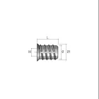 Peremes anyacsavar BU06 - M10x18mm