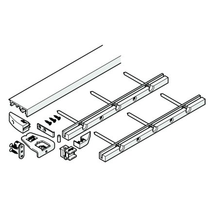 HAWA 24004 Folding Concepta 25 alsó profil 1300mm ezüst