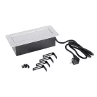 STRONG Elektromos dugaszoló aljzat 3x230V, Schuko, 265x118x67 mm nemesacél im.