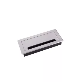   STRONG kábelkivezető csillapítással  ALU 200x90x28, csiszolt alumínium