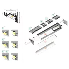 StrongLumio LED profil Corner, fehér, 4m