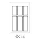 Evőeszköztartó Kristall soft touch 40 (322 x 474 mm) fekete