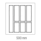 Evőeszköztartó Kristall soft touch 50 (422 x 474 mm) fekete