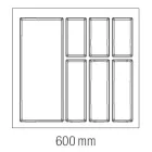 Evőeszköztartó Kristall soft touch 60 (522 x 474 mm) fekete