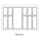 Evőeszköztartó Kristall soft touch 80 (722 x 474 mm) fekete