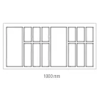 Evőeszköztartó Kristall soft touch 100 (922 x 474 mm) fekete