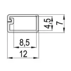 StrongLumio kábelcsatorna 12x7mm öntapadó sötét fa imitáció 2m