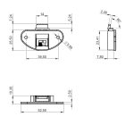 STRONG műanyag ajtóvasalat felső csúszka (szán) barna