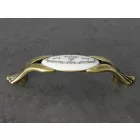 TULIP fogantyú Vintage 96 antik arany /krémszínű porcelán/motívum