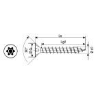 SPAX csavar 4x40 besüllyeszthető fej TXS, W, 4C MH