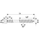 SPAX csavar 5x60 teraszhoz cilinderes TXS, A2, C, antique