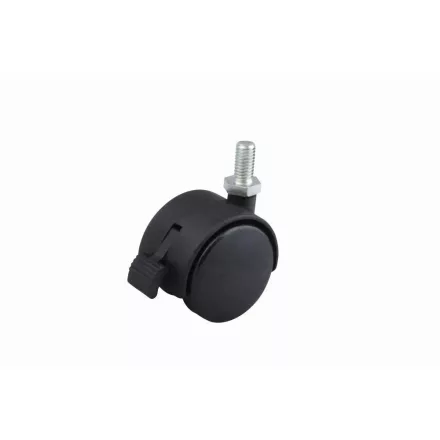 StrongCastors kerék 40 mm csap M8 x 15 fék fekete