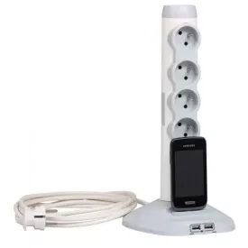   LEGRAND Többfunkciós hosszabbító USB töltővel,4 x dugaszoló aljzat,3 x USB,fehér