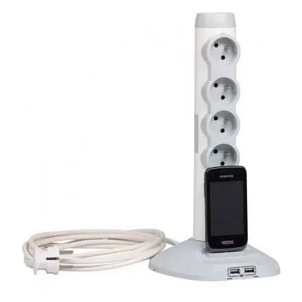 LEGRAND Többfunkciós hosszabbító USB töltővel,4 x dugaszoló aljzat,3 x USB,fehér