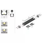 StrongLumio LED profil Floor, eloxált alumínium, 3m