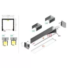 StrongLumio LED profil Smart16, fekete, 2m