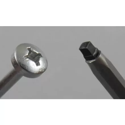 Csavar Uniquadrex 3 x 16 fél gömbölyű fej cink fehér