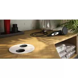  BACHMANN 931.252 Twist, 2 x elektronikus dugaszoló aljzat fehér matt