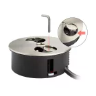 BACHMANN 931.134 Twist Office, 1x 230V + 2x felhasználói modul, fekete