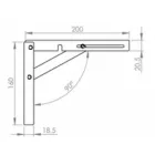Összecsukható konzol 200mm fehér