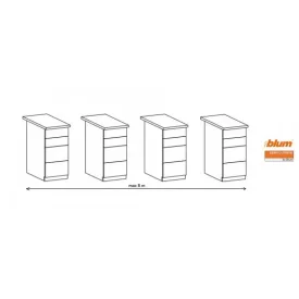 K-BLUM Servodrive szett 4/16/800mm