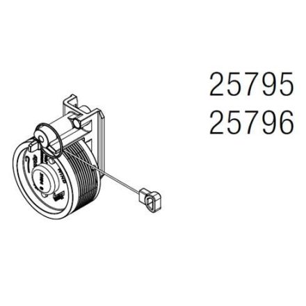 HAWA 25814 Concepta 25/50 ajtó orsó,fekete műanyag