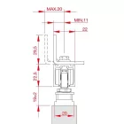 TERNO felső vezetés 2660/A eloxált 3m