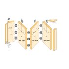 K-TERNO beltéri harmonika ajtó - szett 4 szárnyhoz 40kg falcnélküli pántok