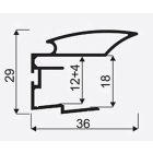 SEVROLL Alfa II fogantyú profil 18mm 2,7m matt fehér