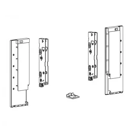 HETTICH 9257657 AvanTech You frontrögzítő belső fiókhoz üveggel 187 ezüst