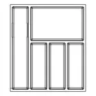 Evőeszköztartó SKY 500/50 (422 x 474 mm) antracit