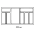Evőeszköztartó Classico Kristall soft touch mély. 45 SZ: 80 (722 x 424 mm) fekete