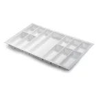 Evőeszköztartó Classico 90 (822 x 474 mm) szemcsés fehér
