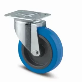   TENTE forgó kerék 3470 kék gumi futófelület,átmérő 100 mm,fék nélkül