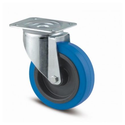 TENTE forgó kerék 3470 kék gumi futófelület,átmérő 100 mm,fék nélkül