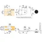 IF-Állítható láb LH7.28 Leveller -fém/műanyag