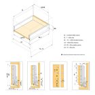 K-StrongBox H204/300mm egy szögletes magasító korláttal titán