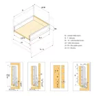 K-StrongBox H204/500mm két szögletes magasító korláttal fehér