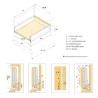 K-StrongBox H204/500mm egy szögletes magasító korláttal szürke