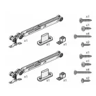 K-SEVROLL vasalat szett beltéri tolóajtókhoz SIMPLE ZPI-18 50kg 2 x csillapítással