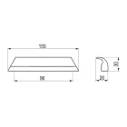 TULIP Fogantyú Wave 96 mm tölgy natúr+csavar