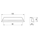 TULIP Fogantyú Wave 96 mm tölgy lakkozott+csavar