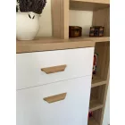 TULIP Fogantyú Wave 96 mm tölgy lakkozott+csavar